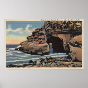 Poster Vue de la voûte naturelle, crique verte