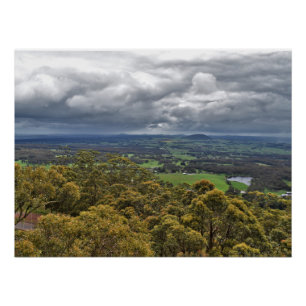Poster Vue de l'affiche brillante du mont Buninyong