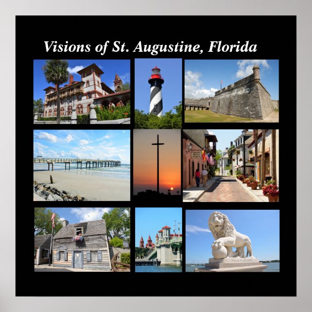 Poster Vue de l'affiche St Augustine Florida (Devant)