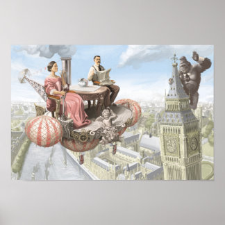 POSTER VUE DE L'AIR DU PUNK À VAPEUR