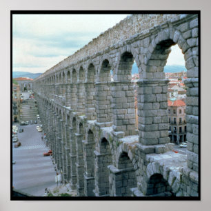 Poster Vue de l'aqueduc romain probablement datant