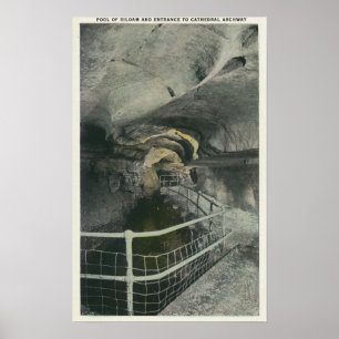 Poster Vue de l'arche de la cathédrale sur le bassin de S