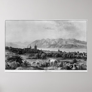 Poster Vue de Lausanne