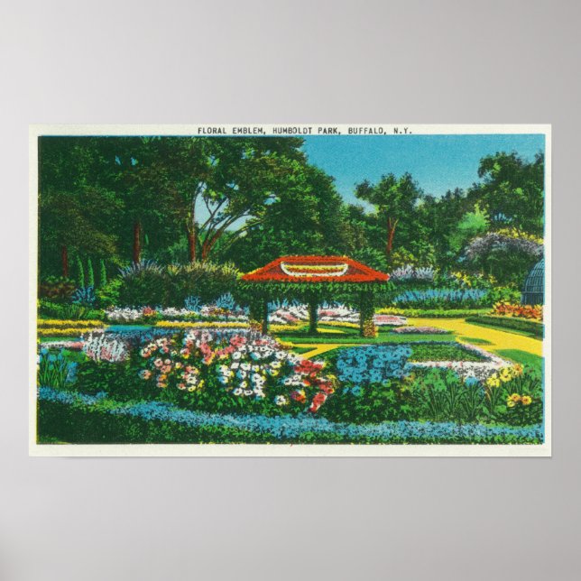 Poster Vue de l'emblème floral du parc Humboldt (Devant)