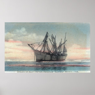 Poster Vue de l'épave Peter Iredale