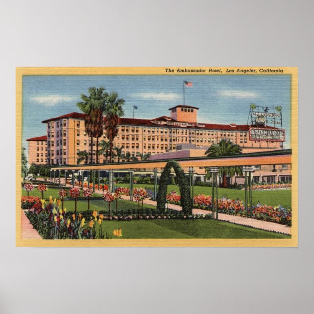 Poster Vue de l'hôtel Ambassador (Devant)