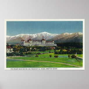 Poster Vue de l'hôtel Mt Washington, chaîne présidentiell