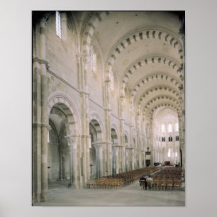 Poster Vue de l'intérieur de la nef, 12ème siècle