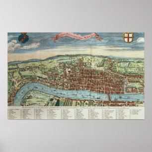 Poster Vue de Londres, vers 1560