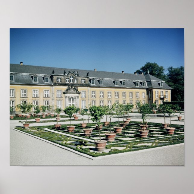 Poster Vue de l'orangerie du Herrenhausen (Devant)