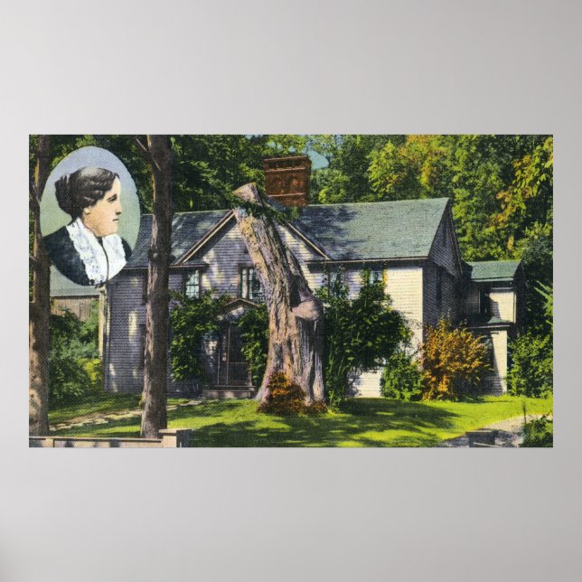 Poster Vue de Louisa May Alcott House (Devant)