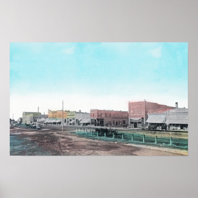 Poster Vue de Main StreetBlackfoot, ID (Devant)