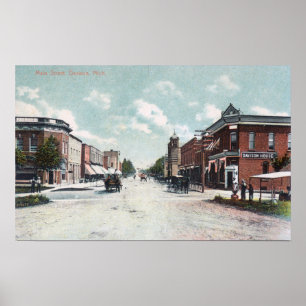 Poster Vue de Main StreetDavison, MI