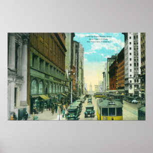 Poster Vue de Market Street de Grant Street