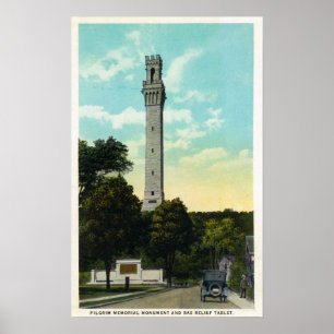 Poster Vue de mémorial de comprimé et de pèlerin de