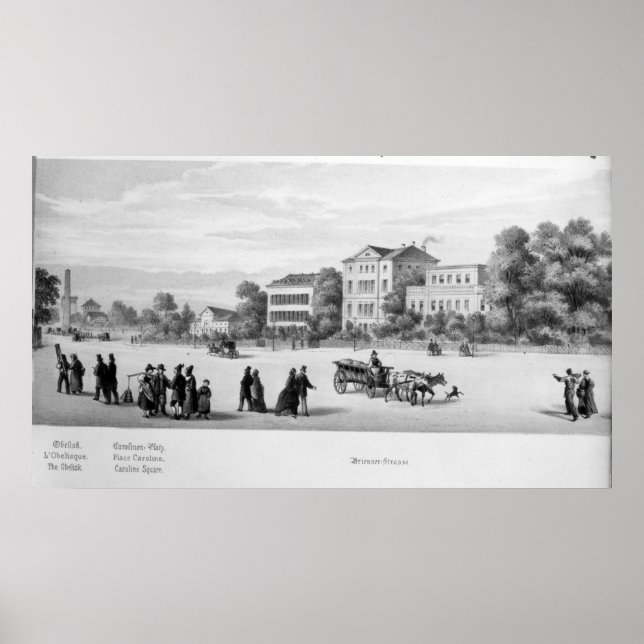 Poster Vue de Munich, 1869 (Devant)