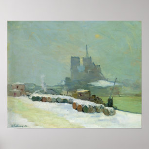 Poster Vue de Notre Dame, 1894 (huile sur la toile)