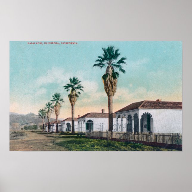 Poster Vue de Palm RowCalistoga, CA (Devant)