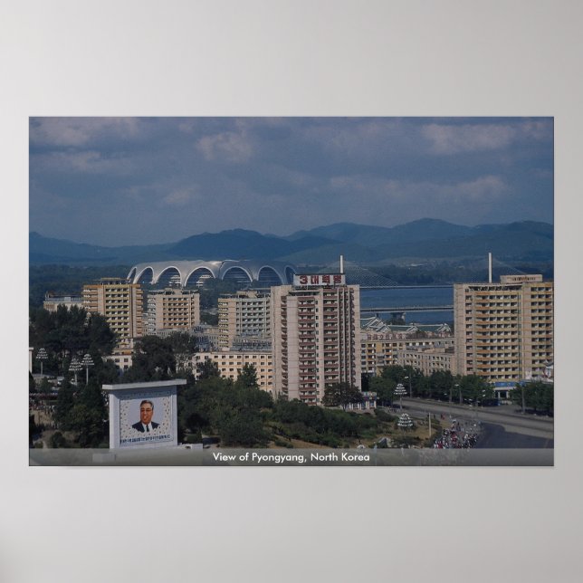 Poster Vue de Pyongyang, Corée du Nord (Devant)