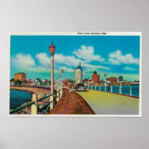 Poster Vue De Rainbow Pier, Long Beach