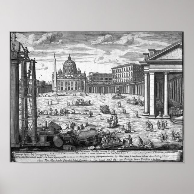 Poster Vue de Saint Pierre, Rome (Devant)