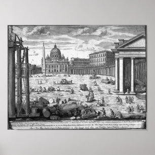 Poster Vue de St Peter, Rome
