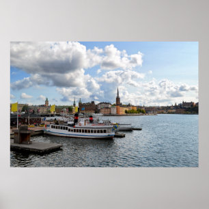 Poster Vue de Stockholm en Suède