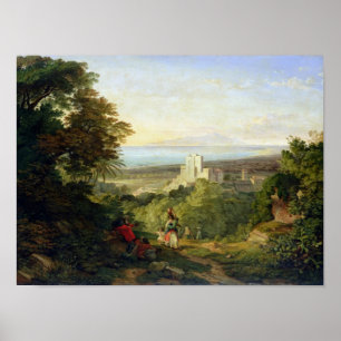 Poster Vue de Terracina et Monte Circeo, 1833