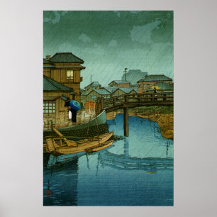 Poster Vue de Tokaido Shinagawa Kawase Hasui