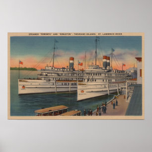 Poster Vue de Toronto et de Kingston sur St Lawrence