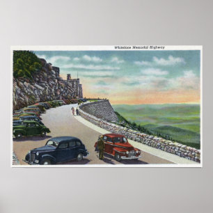 Poster Vue de vieilles voitures sur le mémorial Hwy de