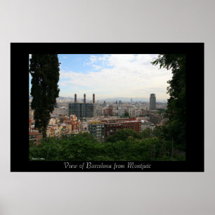 Poster Vue de ville de Barcelone