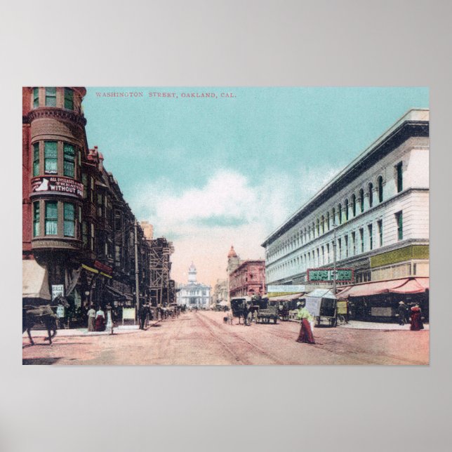 Poster Vue de Washington StreetOakland, CA (Devant)