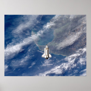 Poster Vue d'effort de navette spatiale d'ISS