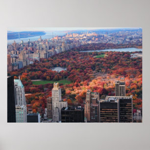 Poster Vue d'en haut : Automne à Central Park 01