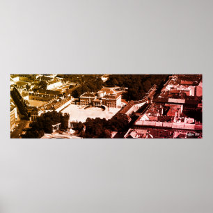 Poster Vue d'ensemble du parc Belvedere à Vienne en Autri