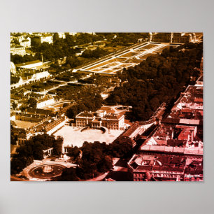 Poster Vue d'ensemble du parc Belvedere à Vienne en Autri