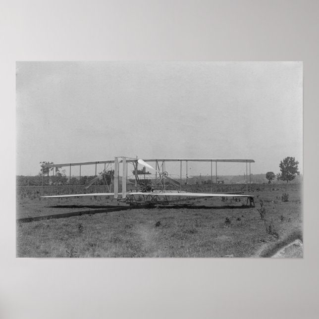 Poster Vue d'ensemble du plan de Wright Brothers (Devant)