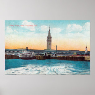 Poster Vue des bordures de traversier et de la tour