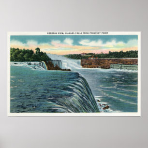 Poster Vue des chutes du Niagara du point de perspective