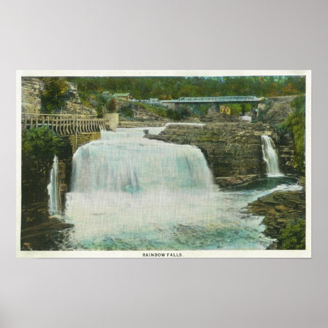 Poster Vue des chutes Rainbow # 2 (Devant)