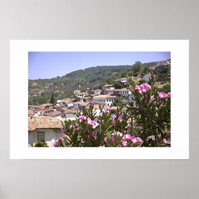 Poster Vue des fleurs (Devant)