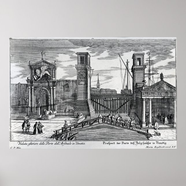 Poster Vue des portes à l'entrée de l'Arsenal (Devant)