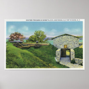 Poster Vue des quarts d'adjudant dans le vieux château