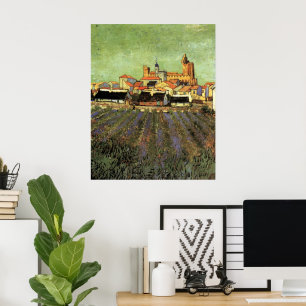Poster Vue des Saintes Maries par Vincent van Gogh