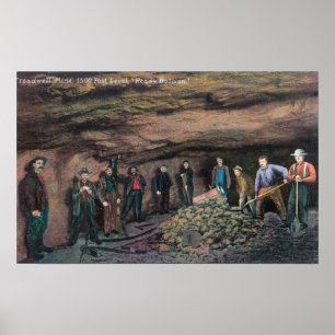 Poster Vue d'or MinersJuneau, AK de mine de Treadwell
