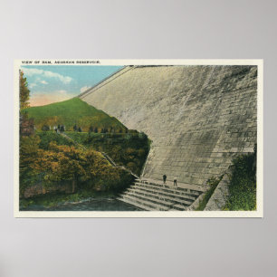 Poster Vue du barrage de réservoir d'Ashokan