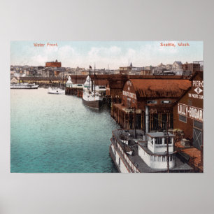 Poster Vue du bord de mer