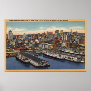 Poster Vue du centre de pont de baie