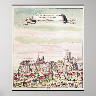 Poster Vue du Château de Loches, 1699